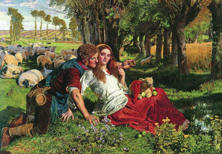 Historic Painting: “The Hireling Shepherd” by William Holman Hunt, 1851.